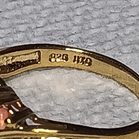 5.3ct. Natural orange sapphire gold ring - Picture 6 of 17